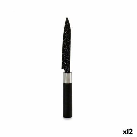 Küchenmesser Marmor 2,5 x 24 x 2,5 cm Schwarz Edelstahl Kunststoff (12 Stück)