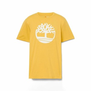 T-shirt à manches courtes homme Timberland Kennebec River Tree Logo Short Jaune