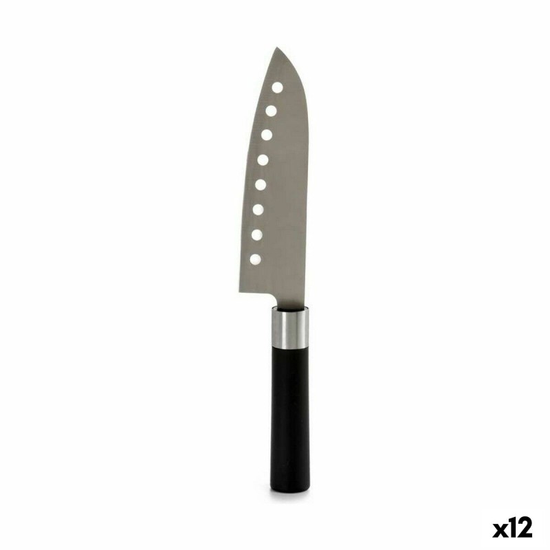 Küchenmesser Schwarz Silberfarben Edelstahl Kunststoff 5 x 30 x 2,5 cm (12 Stück)