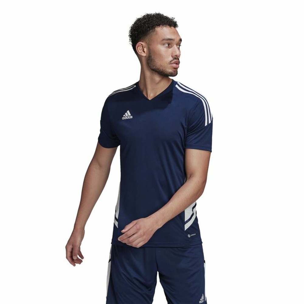 Maillot de Football à Manches Courtes pour Homme Adidas Con22 Bleu