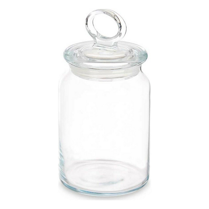 Jar Kitchen 860 ml 9,8 x 19,3 x 9,8 cm Transparent Silicone Glass (6 Units)