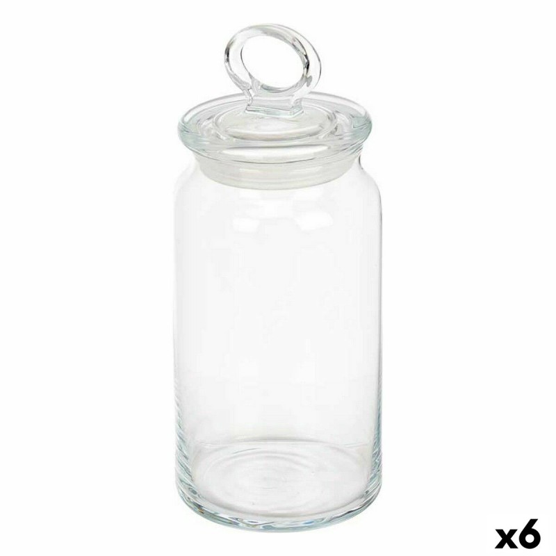 Topf Kitchen 9,8 x 23,4 x 9,8 cm Durchsichtig Silikon Glas 1,1 L (6 Stück)