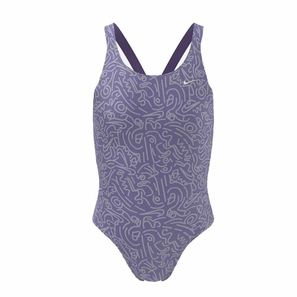 Badeanzug für Mädchen Nike Fastback Lila