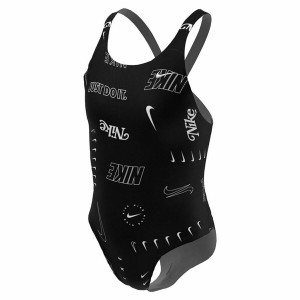 Badeanzug für Mädchen Nike Fastback Schwarz