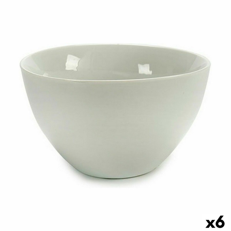 Bol 13 x 7,2 x 13 cm Porcelaine Blanc 600 ml (6 Unités)