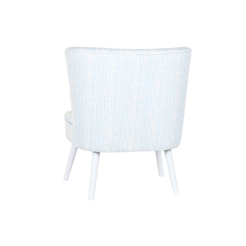 Armchair DKD Home Decor 73 x 67 x 85 cm Blue Wood White