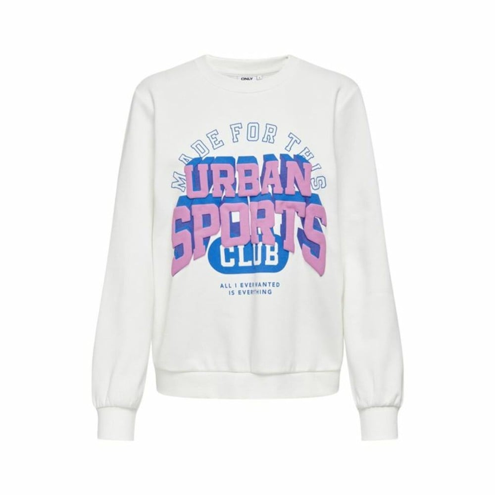 Women’s Sweatshirt without Hood Only Onlkimmie White