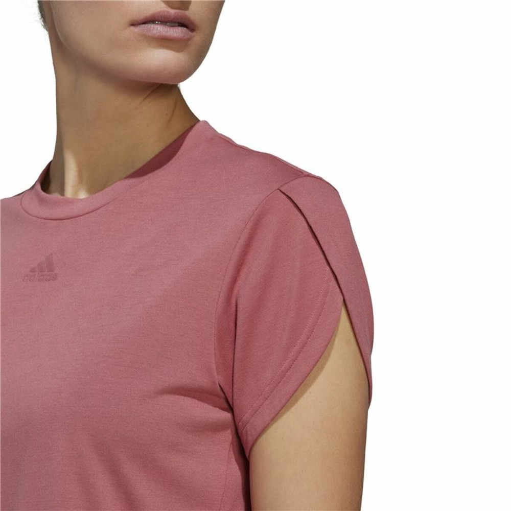 T-shirt à manches courtes femme Adidas trainning Floral Rose foncé
