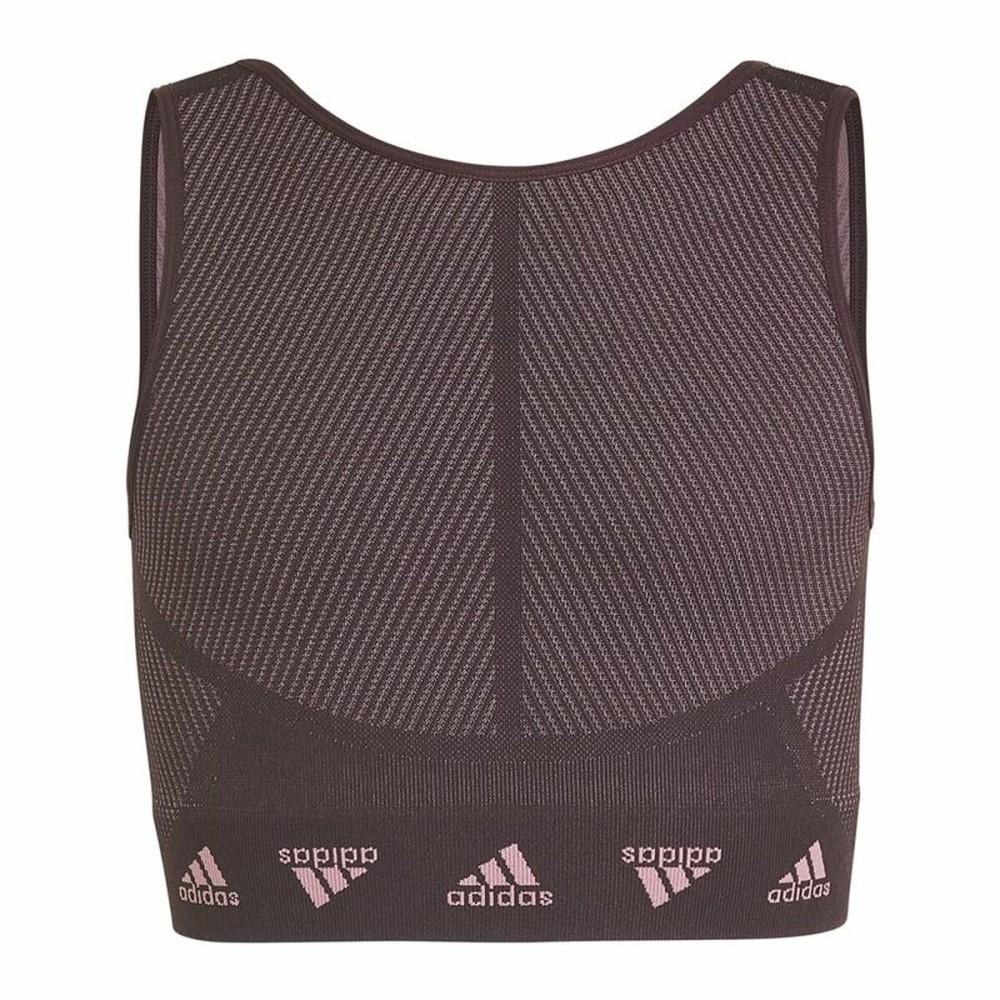 Sport-BH Adidas Aeroknit Seamless Granatrot Dunkelrot