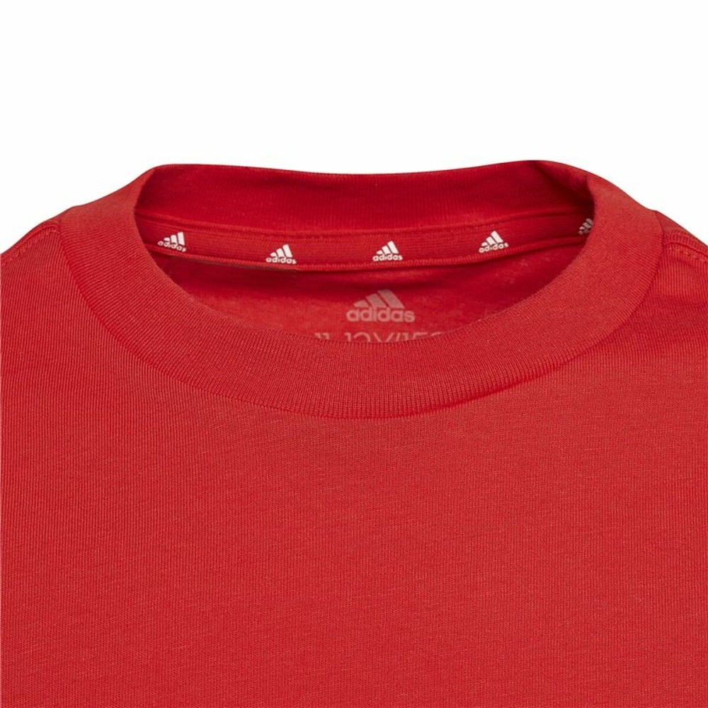 Child's Short Sleeve T-Shirt Adidas Essentials Red