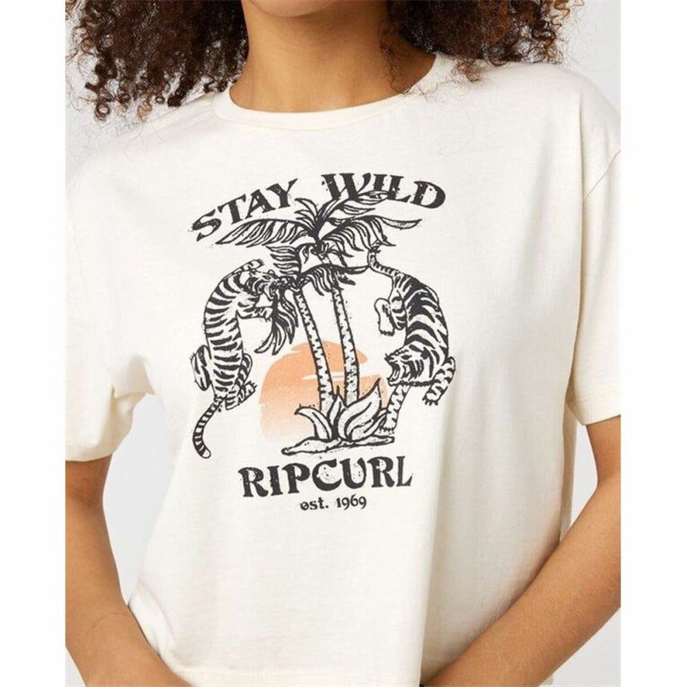 Kurzarm-T-Shirt Rip Curl Stay Wild Weiß