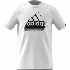 Children’s Short Sleeve T-Shirt Adidas B Bos Retro White