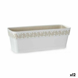 Jardinière auto-arrosante Stefanplast Gaia Blanc Plastique 49,5 x 17 x 19 cm (12 Unités)