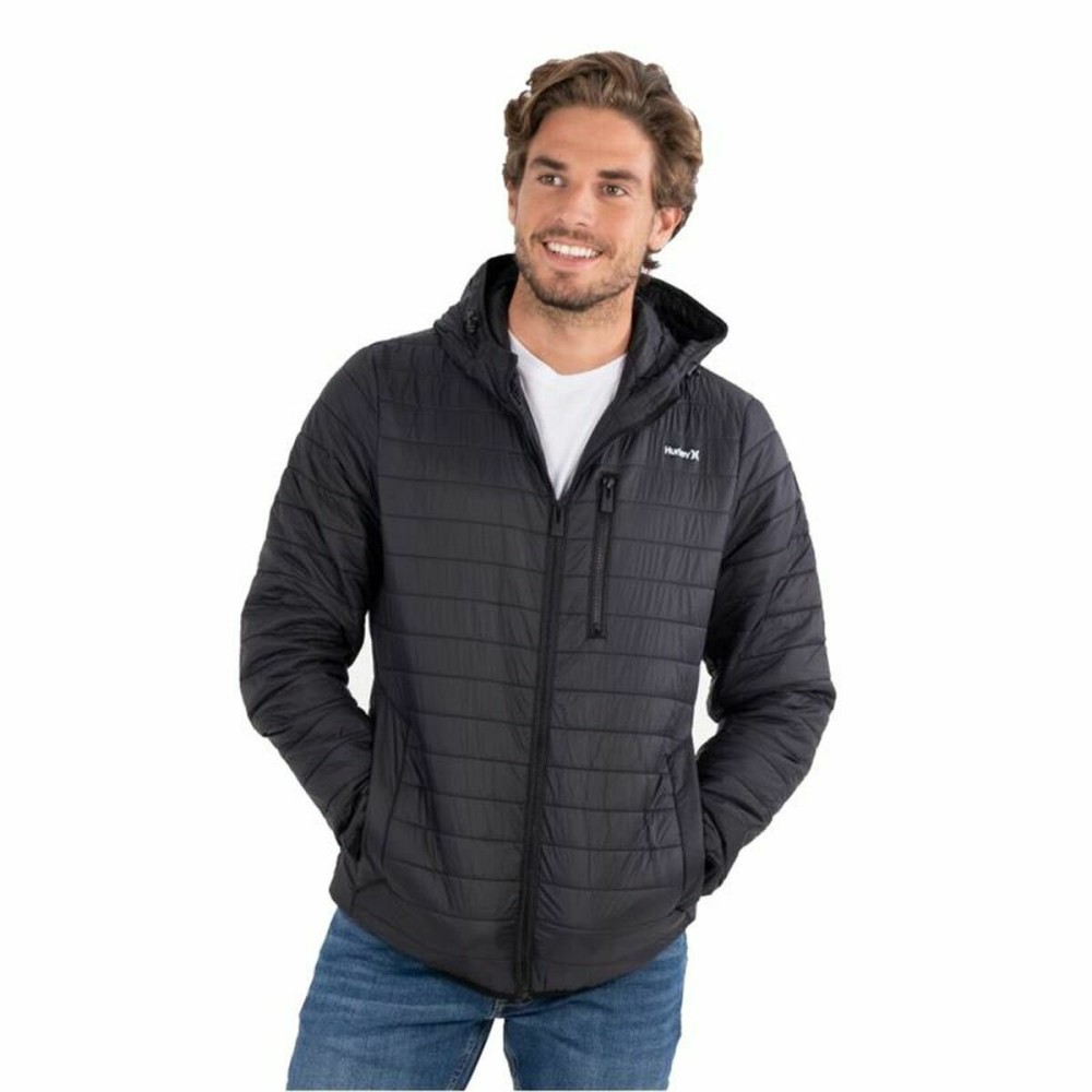 Sportjackefür Herren Hurley Balsam Quilted Packable Schwarz