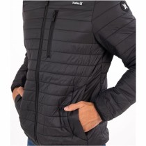 Sportjackefür Herren Hurley Balsam Quilted Packable Schwarz