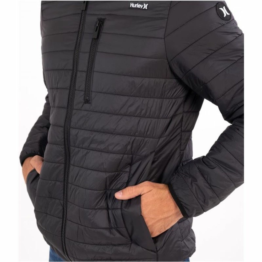 Sportjackefür Herren Hurley Balsam Quilted Packable Schwarz