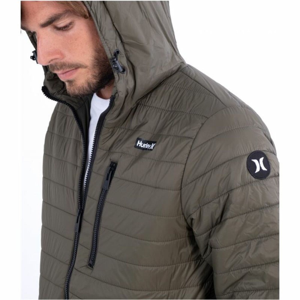 Men's Sports Jacket Hurley Balsam Quilted Packable Green