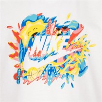 Child's Short Sleeve T-Shirt Nike Sport Splash White