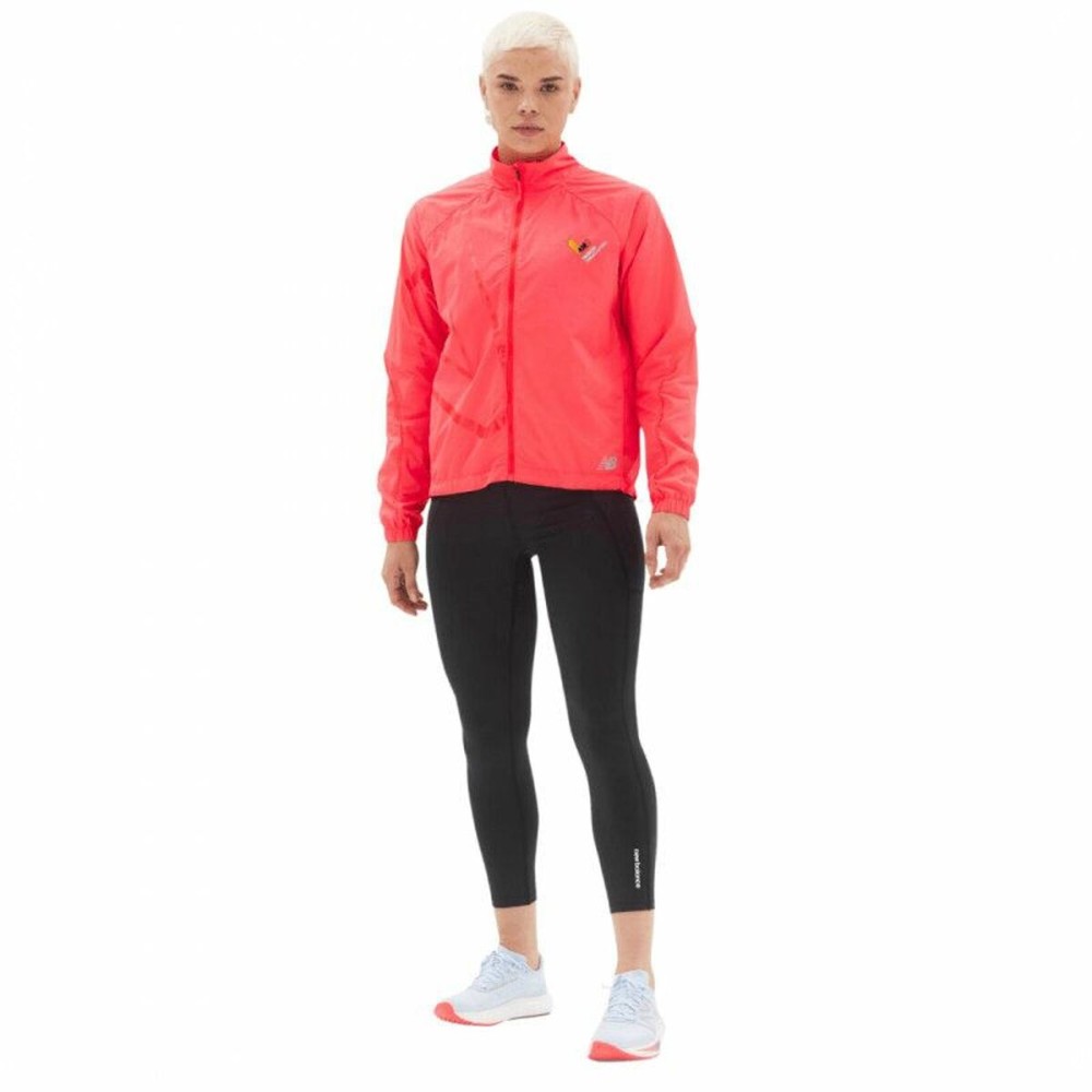 Veste de Sport pour Femme New Balance Printed Impact Run Orange