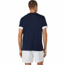 Short-sleeve Sports T-shirt Asics Court Navy Blue Tennis
