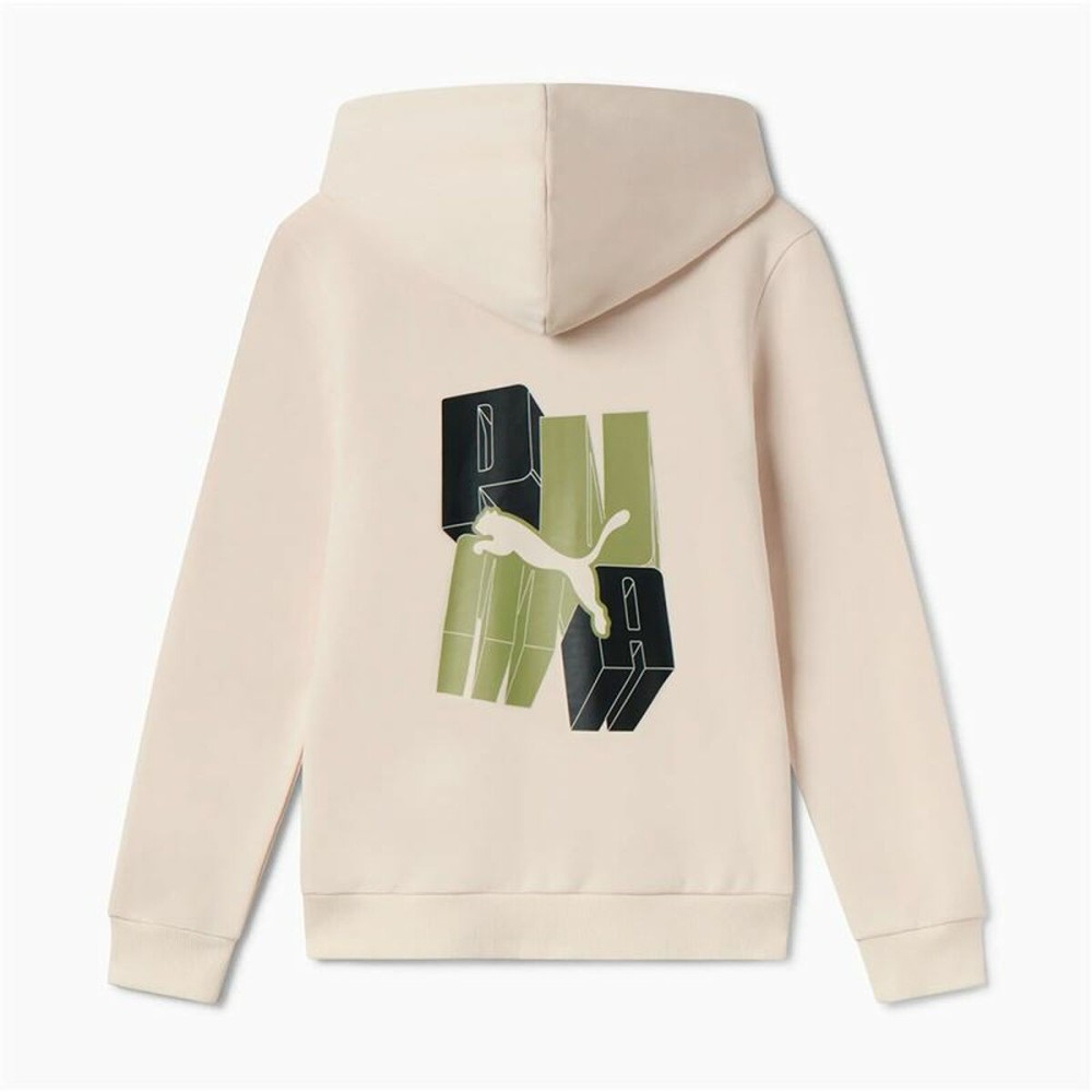 Jacke Für Kinder Puma Essentials+ Graphic Hoodie Fz Beige