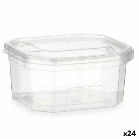 Rechteckige Lunchbox mit Deckel Durchsichtig Polypropylen 370 ml 10,7 x 5,5 x 11,7 cm (24 Stück)