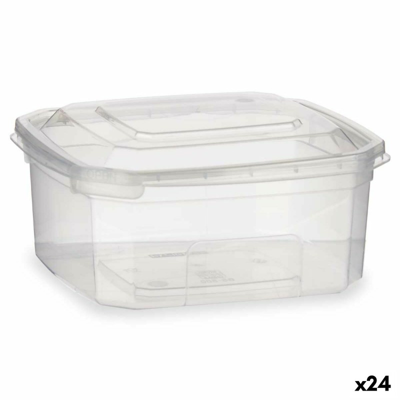 Boîte à repas rectangulaire avec couvercle Transparent polypropylène 500 ml 12,3 x 6 x 13 cm (24 Unités)