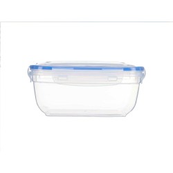 Boîte à lunch hermétique Carré Transparent polypropylène 1,4 L 14,5 x 8,5 x 20 cm (12 Unités)