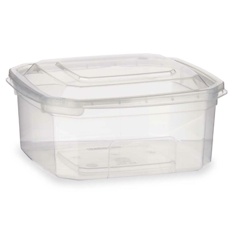 Rechteckige Lunchbox mit Deckel Durchsichtig Polypropylen 500 ml 12,3 x 6 x 13 cm (24 Stück)