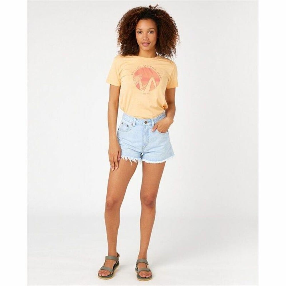 Kurzarm-T-Shirt Rip Curl Re-Entry Crew Beige