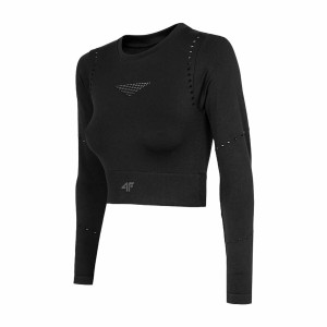 Women's long sleeve T-shirt PURE FORCE H4Z22 TSDLF010 4F Black Multicolour (M/L)