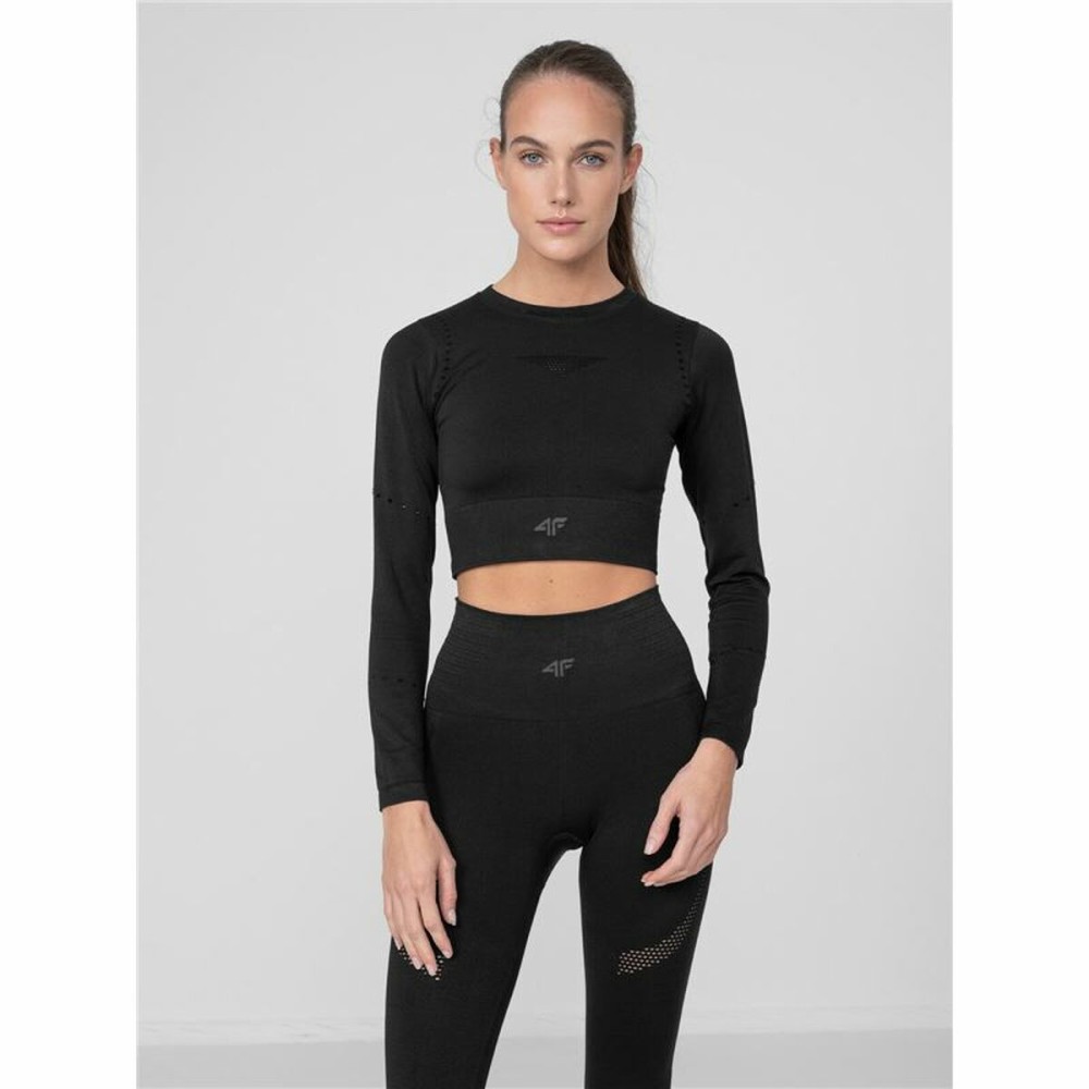 Women's long sleeve T-shirt PURE FORCE H4Z22 TSDLF010 4F Black Multicolour (M/L)
