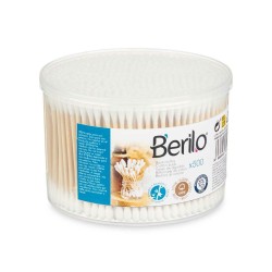 Cotons-Tiges Berilo BT500PPD Blanc Marron Coton Bambou (24 Unités)