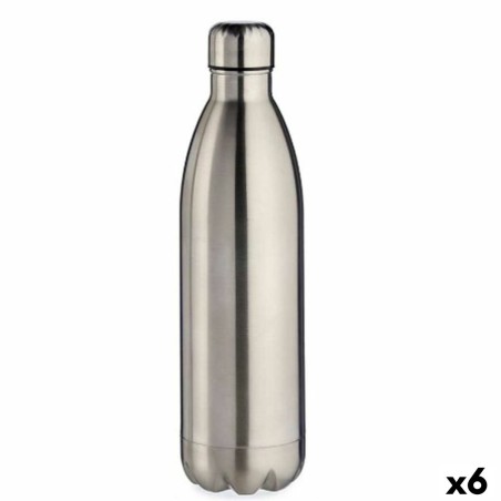 Thermosflasche Silberfarben 500 ml Edelstahl (6 Stück)