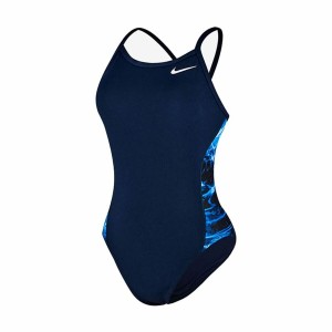 Damen Badeanzug Nike Racerback Blau
