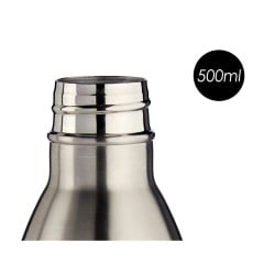 Thermosflasche Silberfarben 500 ml Edelstahl (6 Stück)