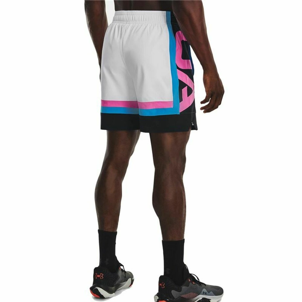 Basketballshorts für Herren Under Armour Baselin Weiß