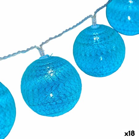 Wreath of LED Lights 6 x 6 x 200 cm Turquoise (18 Units)