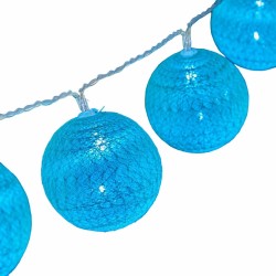 Wreath of LED Lights 6 x 6 x 200 cm Turquoise (18 Units)