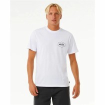 Herren Kurzarm-T-Shirt Rip Curl Stapler Weiß