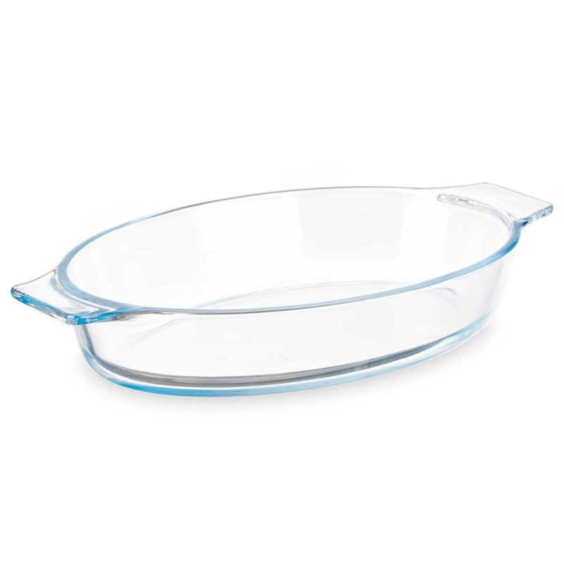 Serving Platter Vivalto T7-08 Transparent Borosilicate Glass 800 ml 27 x 4,5 x 15,8 cm With handles (18 Units)