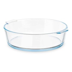 Serving Platter With handles Transparent Borosilicate Glass 1,6 L 23 x 6 x 20 cm (12 Units)