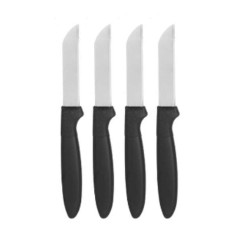 Peeler Knife Set Black Silver Stainless steel Plastic 17,2 cm (12 Units)