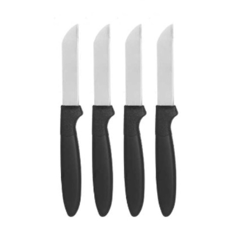 Peeler Knife Set Kinvara CN-KT172244B Black Silver Stainless steel polypropylene 17,2 cm (12 Units)