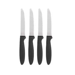 Knife Set Black Silver Stainless steel Plastic 19,5 cm (12 Units)