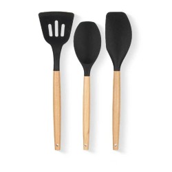 Set d'Ustensiles de Cuisine Kinvara KT190069 Bois Silicone (6 Unités)