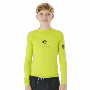 Kurzarm-T-Shirt für Kinder Rip Curl Corps L/S Rash Vest Gelb Brandung Lycra