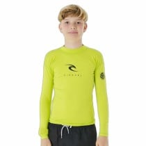 Kurzarm-T-Shirt für Kinder Rip Curl Corps L/S Rash Vest Gelb Brandung Lycra