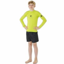 Kurzarm-T-Shirt für Kinder Rip Curl Corps L/S Rash Vest Gelb Brandung Lycra