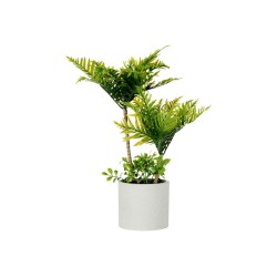 Dekorationspflanze Palme Kunststoff Zement 12 x 45 x 12 cm (6 Stück)